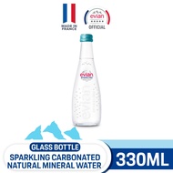 evian Sparkling Natural Mineral Water - Glass 330ml