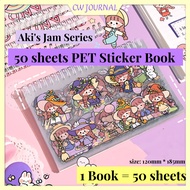CW Journal Cute Cartoon Coil Sticker Book 50 sheets Ins Hand Account Decoration Ins Sweet Girl Stick