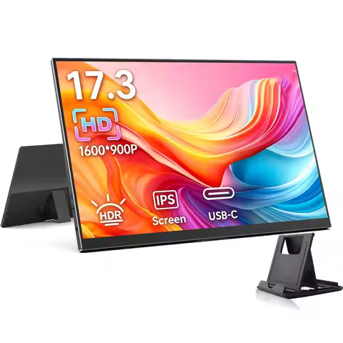 17.3 Inch Portable Monitors 1600*900P HD IPS 16:9 1000:1 250Nits With Type-C Mini HDMI For Phone Lap