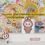 Cute Labubu Charger protective case For VIVO 18W33W44W(rectangle)US 66W 80W cable protector Android 