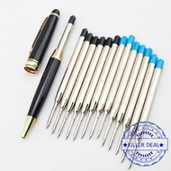 10pcs Blue Ink Parker Style Standard 0.7MM Ballpoint Refills Pen D9Z2