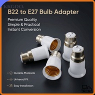 KKGOO B22 To E27 Adapter, Heat Resistant B22 To E27 LED Lamp Adapter, Universal Long Lasting Anti Bu