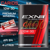 EXN CARIOS SAE 10W-30 10W30 HIGH PERFORMANCE PREMIUM MINERAL ENGINE OIL API SN 4 LITRES
