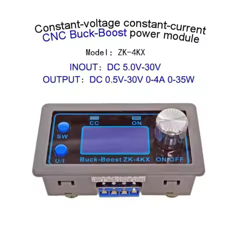 ZK-4KX DC DC Buck Boost Converter CC CV 0.5-30V 4A 5V 6V 12V 24V Power Module Adjustable Regulated l