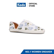 KEDS WF64890 Vintage CH D ORSAY RPC HYDRANGEA/WHITE MULTI women's sneakers lace-up white floral pattern hot sale
