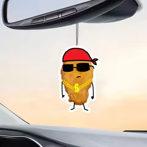 hip hop street chicken nugget boy paper can hang car incense piece - sunglasses gold chain tide cool
