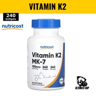 Nutricost, Vitamin K2 MK7, Support Bone Health and Cardiovascular Wellness, 100 mcg, 240 Softgels