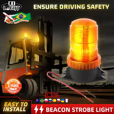 COLIGHT Car Truck Roof Top Warning Light Emergency LED Strobe Light Flashing Beacon With Magnetic Ba