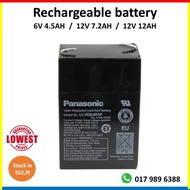 🔥BEST QUALITY🔥 Rechargeable Battery 6V 4.5AH / 12V 7AH /12V 12AH Toy Car 12V 7.2Ah Seal Lead Acid Battery for UPS/Autogate/Alarm Backup