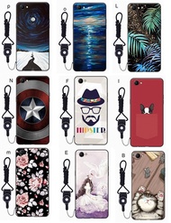 OPPO F7 A3 A1 R15 R11 R11S R9S F5youth A73 F5 A79 F3 A77 A57 A83 soft casing cartoon strap