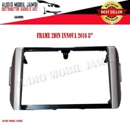 2DIN INNOVA 2016 8 INCH BLACK SILVER HEADUNIT FRAME
