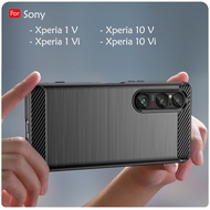 Sony Xperia 1 Vi 1 V Xperia 10 Vi 10 V Back Case Cover Brushed TPU Silicone Soft Casing Phone Mobile
