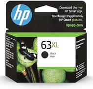HP Original 63XL Black High-yield Ink Cartridge | Works with DeskJet 1112, 2130, 3630 Series; ENVY 4