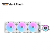 darkFlash Nebula DN360 ARGB 白 (360mm/圖騰鏡面+智慧轉速調節冷頭/風扇免接線鏈扣接頭/ARGB燈光/12cm風扇*3/三年保固)