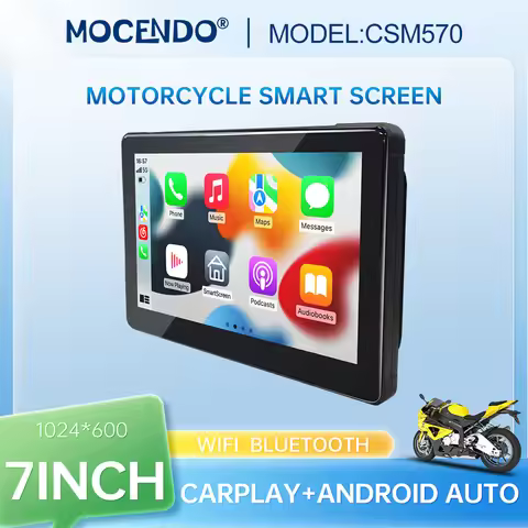 7 Inch Motorcycle GPS Navigation Portable Waterproof Touch Screen with Carplay Android Auto Multimed