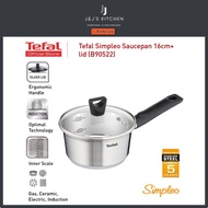 9.9 HOT🔥Tefal SIMPLEO Saucepan (16cm) (SUS304) (+Glass lid) B90522