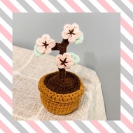 【DIY材料包】獨家設計 | 手工鉤織櫻花小盆栽