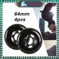 4Pcs 64mm Inline Skate Wheels Shoe Wheel/s Tire Wheel/s