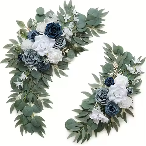 2pcs Wedding Welcome Flowers,Small Arch Flowers, Artificial Flowers, Wedding Decoration Reception an