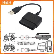 【H&H】 USB Controller Adapter Converter Cable for PlayStation 2 PS2 to PS3 PC Game