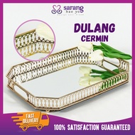 Dulang Kaca Cermin Tray Petak  Dulang Hantaran  Kahwin Talam Dulang Gold Tray Bekas Kuih RayaADVS-53