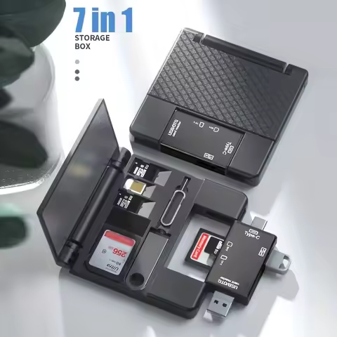 USB Card Reader Storage Box Multifunctional TF SD Card Memory Card Case Quickly Transmit Video And P