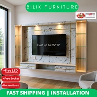 🔥 New Arrival 🔥 Free Installation  8 FT Hanging TV Cabinet With Led | Wall Mounted TV Cabinet