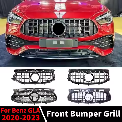 Sport Front Bumper Grille Hood Grill For Mercedes Benz GLA X156 H247 2020-2023 Middle Mesh Perfect M