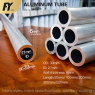 FUYI Aluminum tube OD 39mm ID 27mm alloy tube 39mm outer diameter 27mm inner diameter pipe wall thic