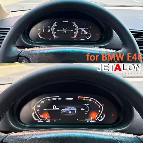 12.3inch Dashboard Cluster Digital Instrument Speedometer For BMW E46 LCD Upgrade LCD Panel Carplay 
