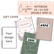 Soft Cover Custom Notebook A5 200 Pages A5 A4 Double Wire-O