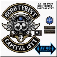 Patch logo bordir bikers Scooterist Capital City Emblem club motor