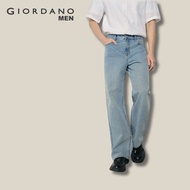 [Online Exclusive - Korea Collection] Giordano Men Cotton Denim Low Rise Wide Leg Pants