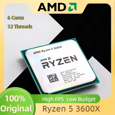 AMD Ryzen 5 3600X 6 Core 12 Thread 3.8GHz Up to 4.4GHz AM4 7nm 32M L3 Cache 95W Tray OEM CPU for Gam