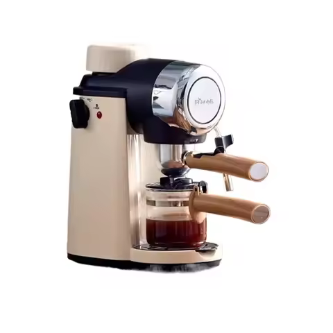 220V Bear Coffee Maker Small Home Espresso Semi Automatic Office All in One American Hand Grind Brew