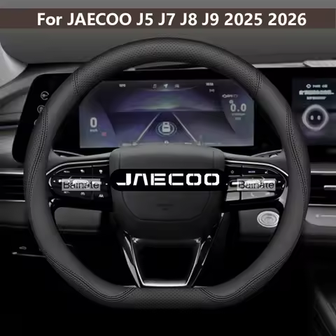 38cm Leather Car Steering Wheel Cover ,For Jaecoo J7 7 J8 5 J5 8 J9 phev 2025 2026, Breathable anti-