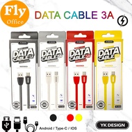 YK DESIGN S22 YK-S22 3A Cable USB Fast Charging Cable Micro Usb Type-C Lightning Data Cable USB Cabl