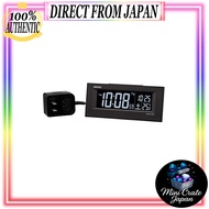 Seiko Clock Desk Clock 01: Black Body Size: 6.4 × 15.4 × 3.9 cm Alarm Clock Radio-operated AC Digita