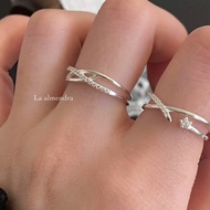 S925 Sterling Silver Diamond Romantic Winding Ring R123 R124 S925 Sterling Silver Ring Silver Ring
