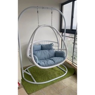 HY&amp; Thick Rattan Hanging Basket Rattan Chair Home Space Glider Outdoor Balcony Princess Swing Cradle Chair Floor Single