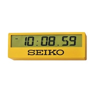 Original Seiko QHL073Y Yellow Digital Sports Style Desk Table Alarm Clock