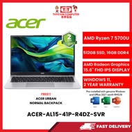 ACER-AL15-41P-R4DZ-SVR-AMDRYZEN7-5700U,16GBR4,512GBSSD,AMDRADEON,15.6"IPS,W1164,2YRS,H&S