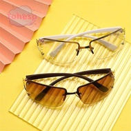 TOHESP Y2K Sunglasses UV400 Fashion Cyber Eyewear Diamond Wrap Around