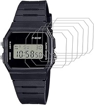 Tznzxm [6-Pack] Compatible with Casio F91W / F-91W Watch Screen Protector- HD Clear, Anti-Scratch, B