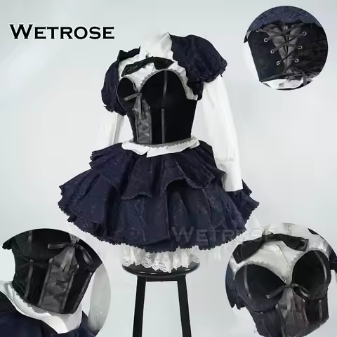 【Wetrose】In Stock Takanashi Rikka Black Dress Cosplay Costume Movie Lolita Outfit Love, Chunibyo Set