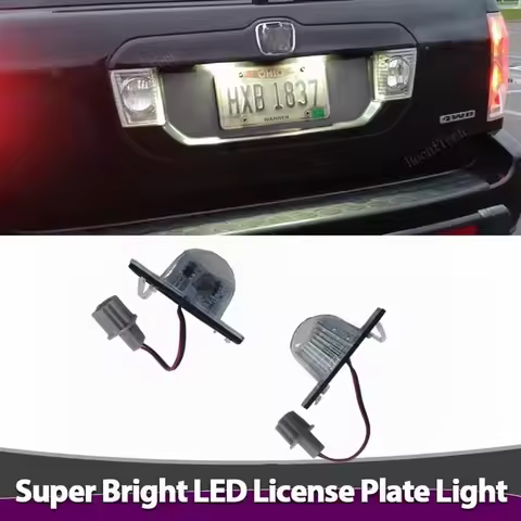 Error Free LED Car Number License Plate for Honda Crv Fit Jazz Crosstour Odyssey Stream Freed Logo I