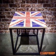 【BIgBoyRoom】工業風家具 實木鐵製茶几 英國倫敦國旗LOFT美式復古桌子餐桌 陳列桌客製化 客廳沙發工作桌