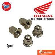 ORIGINAL NUTS / NUT CAP 11 M7 KEY 10 NUT BOLT EXHAUST HEAD HONDA GENIO BEAT PCX SUPRA GRAND DSB SUIT