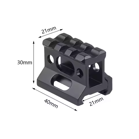 Tactical Rifle SR-O T1 Red Dot Sight Riser Mount 20mm Hollow Mount 3-Slot Riser Rail For M4 M16 AR15