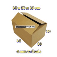 Cardboard box packing 14x10x10 cm Plain and 4mm Thick Packing C FLUDE